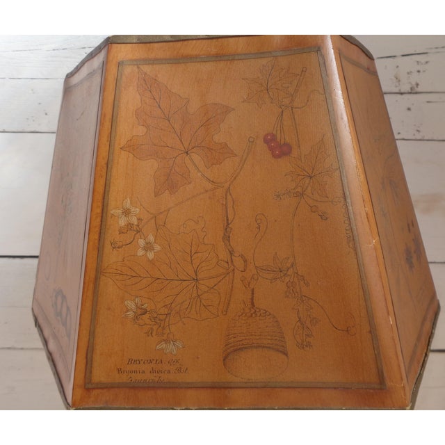 Bouillotte Table Lamp with Octagonal Hat in Printed Parchment, 1930s For Sale - Image 10 of 18