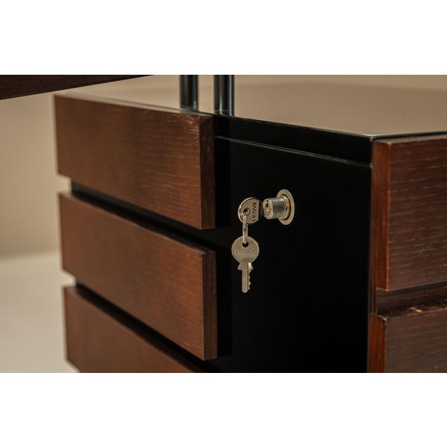 Black Cavour Desk by Carlo Mollino for Zanotta, Italy, 1949 For Sale - Image 8 of 15