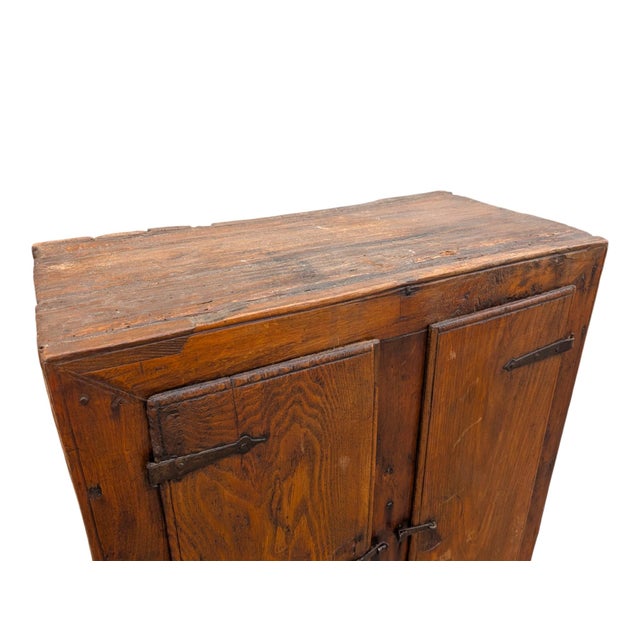 Two-Door Chestnut Wood Cabinet from the Late 17th Century - Tuscany, Italy For Sale - Image 4 of 16