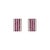Red Art Deco Style Multi-Row Square Ruby Diamond Panel Silver Stud Earrings- A Pair For Sale - Image 8 of 11