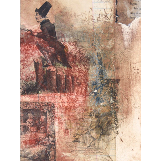 Contemporary "Mischen Bin Wohl" - Chine Colle Monoprint With Collage by Michael Pauker For Sale - Image 3 of 6