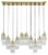 Modern Italian Murano Glass and Brass Suspension Lamp For Sale