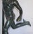 Metal Art Deco Running Mercury Man Lamp With Flame Shade For Sale - Image 7 of 13