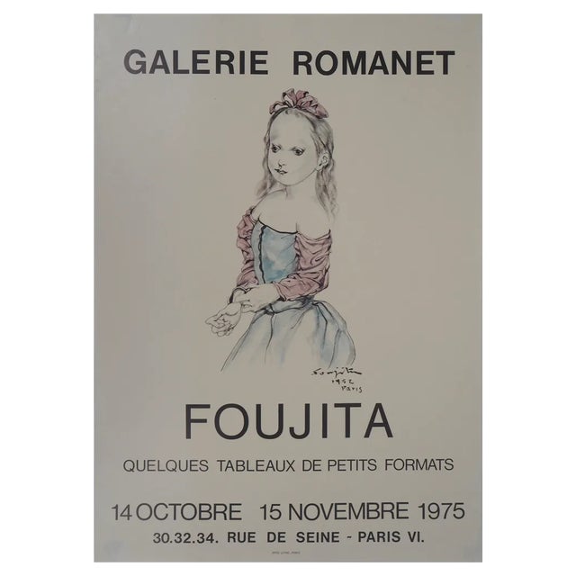 Léonard Tsuguharu Foujita, Girl with a Dress, 1975, Poster For Sale