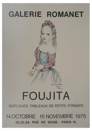 Léonard Tsuguharu Foujita, Girl with a Dress, 1975, Poster