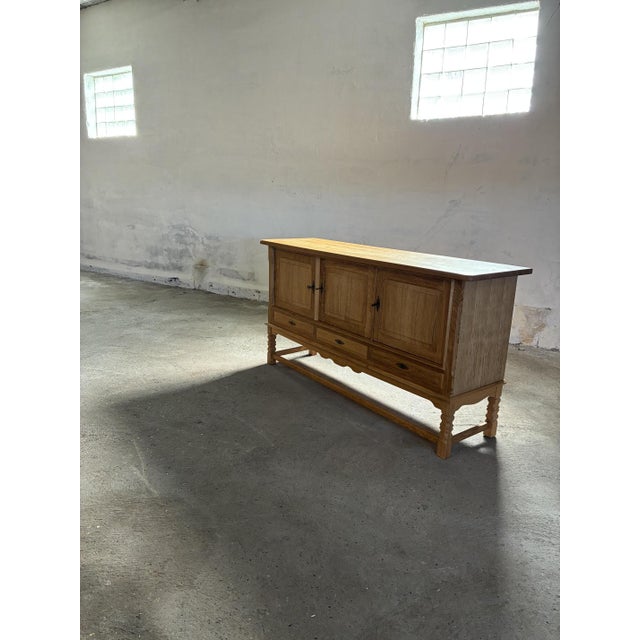 Oak Sideboard in style of Henning Kjærnulf, 1970s For Sale - Image 11 of 18