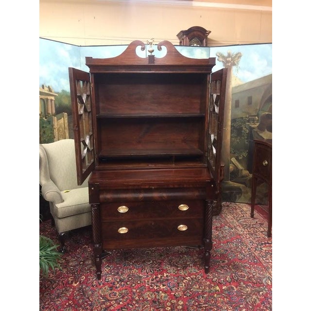 Brown Antique Federal Secretary Desk For Sale - Image 8 of 12