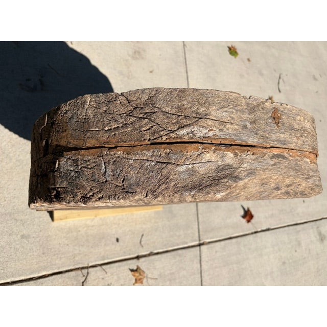 Vintage Wood Milling Wheel - Art Sculpture For Sale - Image 6 of 9