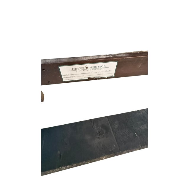 Wood Drexel Heritage King Bed With Tufted Headboard For Sale - Image 7 of 11