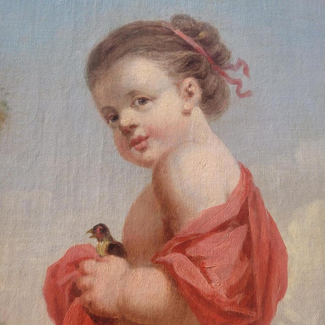 Putti Playing with Birds, Early 19th Century, Oil on Canvas, Framed For Sale - Image 12 of 18