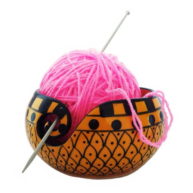 Make knitting even more adorable with this beautifully designed multi-layered yellow curry yarn bowl, inspired by the...