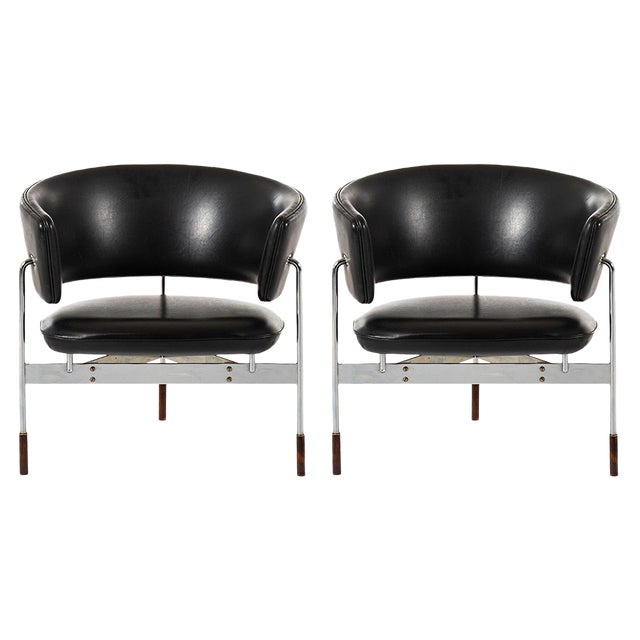 Set of Norwegian Rosewood Model Cirkel Lounge Chairs by Sigurd Resell for Rastad & Relling, 1960s For Sale