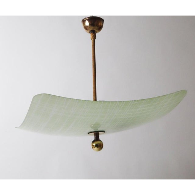 Mid-Century Etched Glass Pendant Lamp, Germany, 1950s For Sale - Image 14 of 18