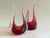 Red Bullicante Murano Glass Candleholders by Archimede Seguso, 1970s, Set of 2 For Sale - Image 8 of 9