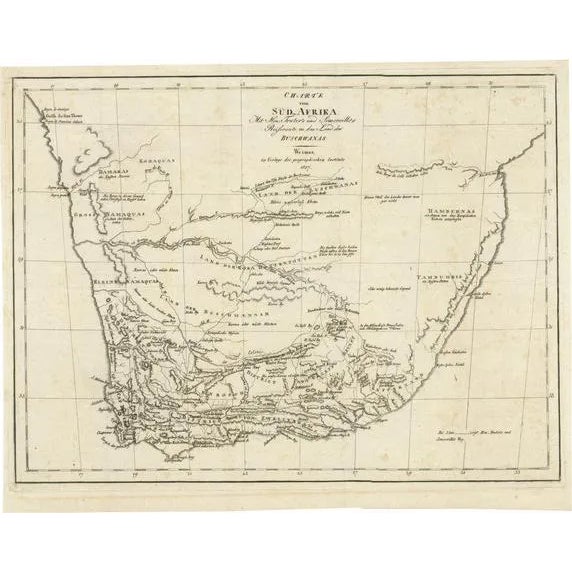 Antique Map of South Africa For Sale