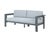 Sardinia Aluminum Frame Outdoor 74" Love Seat / Sofa - Gray Cushions For Sale - Image 17 of 18