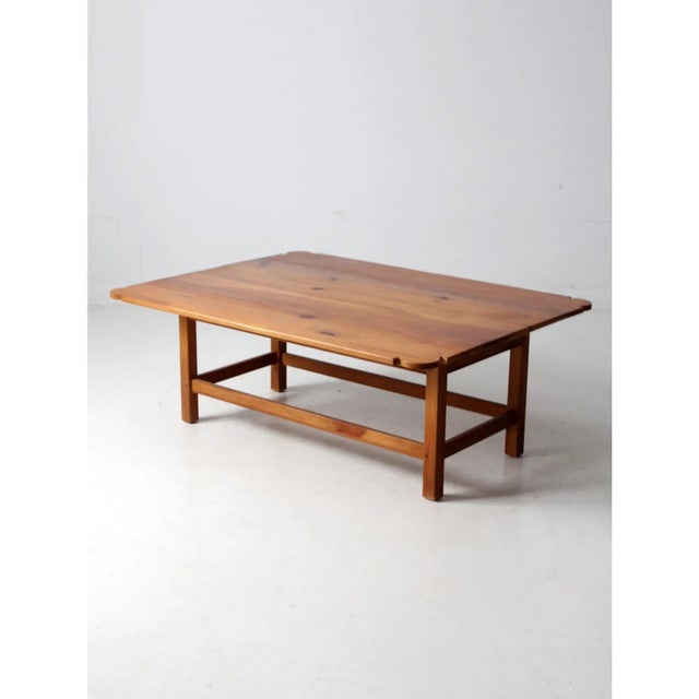 Vintage Pine Drop Leaf Coffee Table For Sale - Image 9 of 12