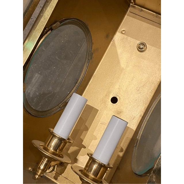 Metal Antique Triangular Nautical Cabin Lamp Lantern Wall Sconce Solid Brass For Sale - Image 7 of 8