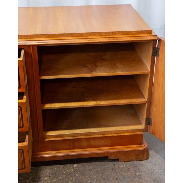 1930s Art Deco Swedish Burlwood Sideboard, C. 1930s For Sale - Image 5 of 16