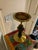 Mid 20th Century Hollywood Regency Brass and Turned Wood Smoking Stand Ashtray For Sale - Image 10 of 11