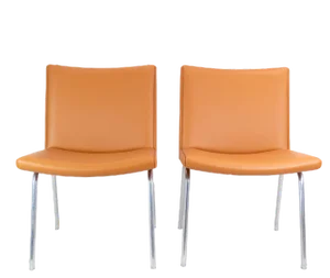 Set of Model AP40 Kastrup Chairs in Cognac Leather by Hans J. Wegner for Carl Hansen & Søn, 1980s