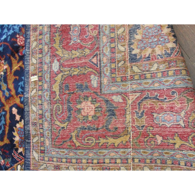 This elegant antique Indo Larestan carpet is a beautifully woven example of the early 20th-century Indian weaving...