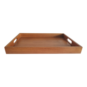 Vintage Danish Modern Solid Teak Serving Tray by Kalmar