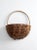 Wood Vintage Woven Wall Basket For Sale - Image 7 of 13