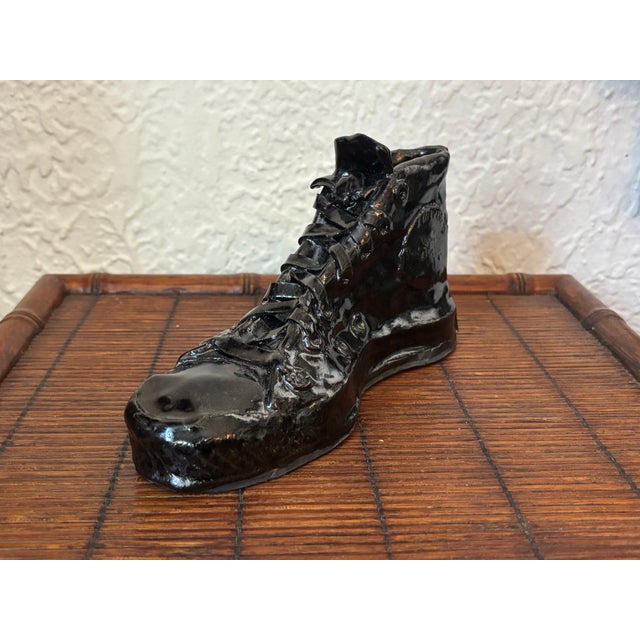 This porcelain sculpted Converse sneaker in glossy black is peak Pop Art. Please see condition details noted. Most items...