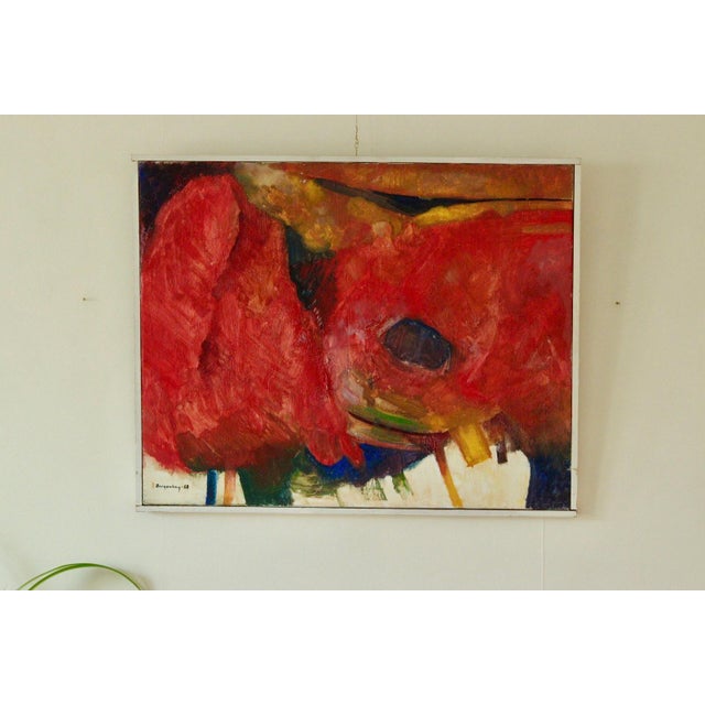 Borgenhög, Abstract Composition, 1968, Oil on Canvas, Framed For Sale - Image 8 of 11