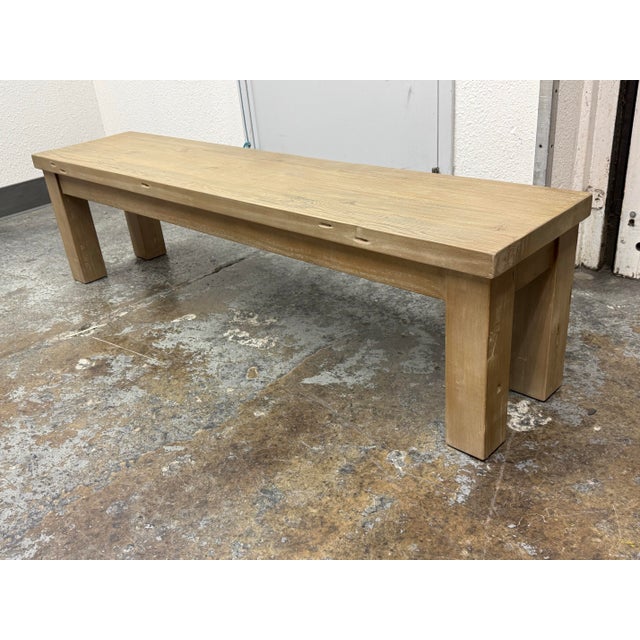 Design Plus Gallery presents a Reclaimed Oak Parsons Bench by Theo Eichholtz for Restoration Hardware. Reclaimed oak...