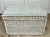Vintage White Wicker Blanket Chest Coffee Table With Glass Top For Sale - Image 11 of 12