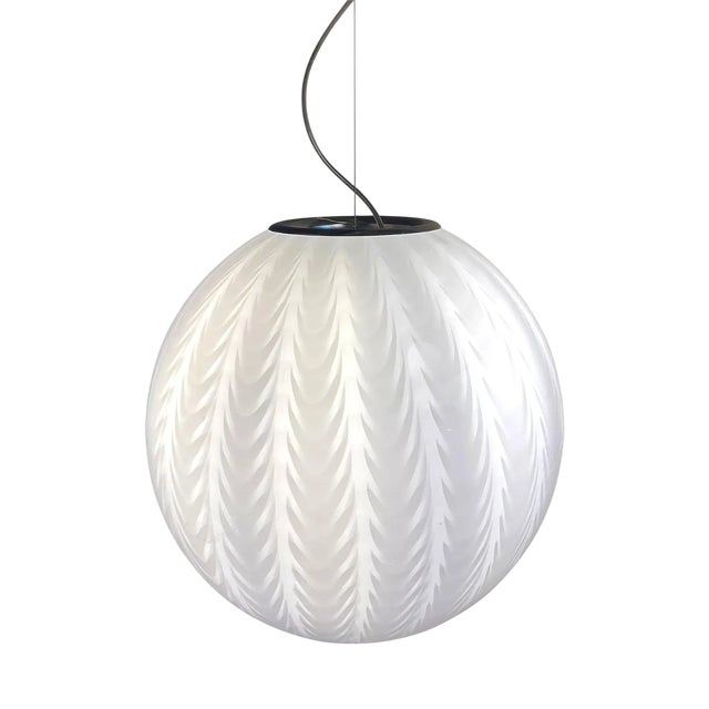 Milky-White Spider Sphere Table Lamp in Murano Glass by Simoeng For Sale
