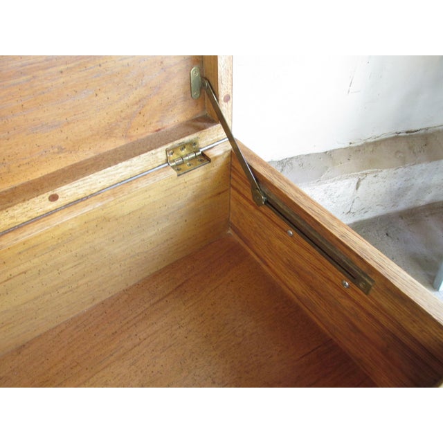 Vintage English Style Hinged Top Burlwood Box on Stand For Sale - Image 14 of 15