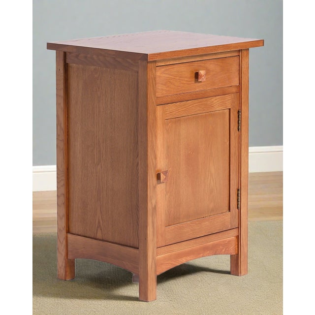 Brown Mission 4 Door 4 Drawer Oak Sideboard - Walnut For Sale - Image 8 of 10