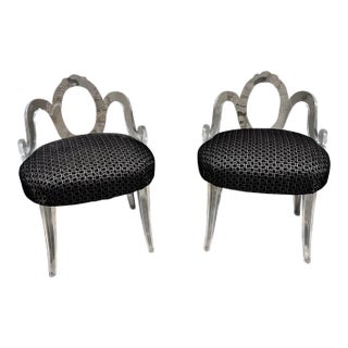 1940s Grosfeld House Sculptural Lucite Side Chairs For Sale