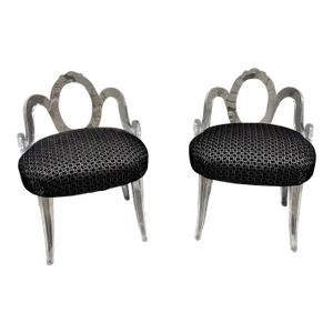 1940s Grosfeld House Sculptural Lucite Side Chairs