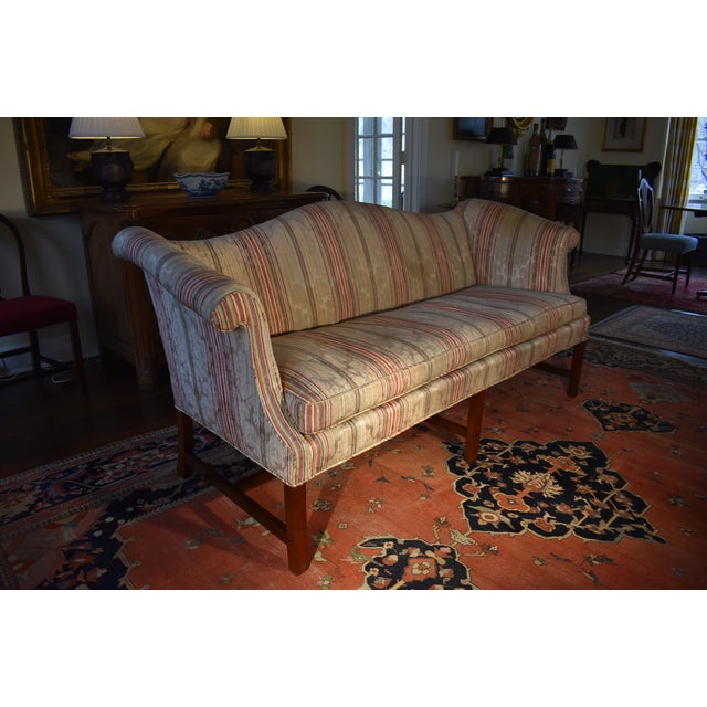 18th Century Chippendale Sofa With a Silk Blend Damask Cover For Sale - Image 11 of 11