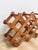 Vintage Danish Modern Collapsible Teak Ten Bottle Wine Rack Danish Modern Bar Piece For Sale - Image 4 of 7
