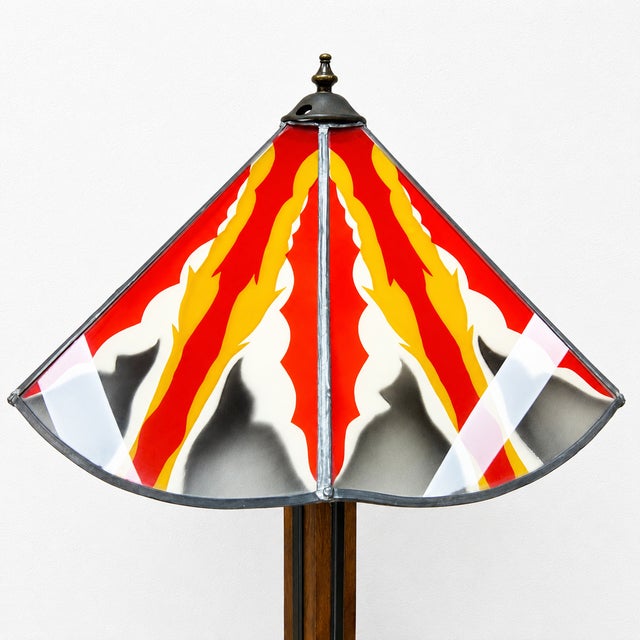 1920s Amsterdam School Stained Glass Floor Light, 1920s For Sale - Image 5 of 18