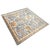 Indian Sultanabad Silk 6x6 Blue, Orange & Ivory Handmade Square Area Rugs #1143145 For Sale - Image 4 of 15