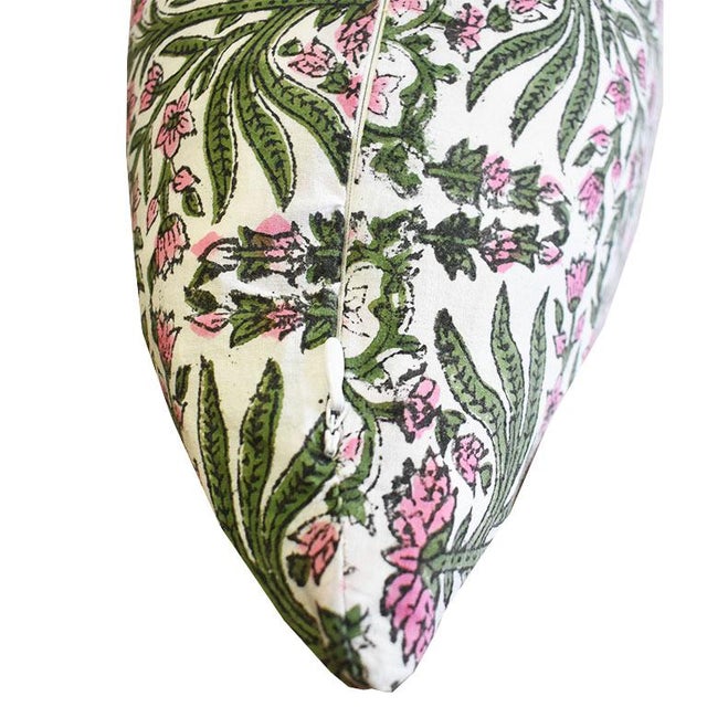 Custom created from fabric sourced from talented artisans in India, this comfy down filled pillow will not disappoint....