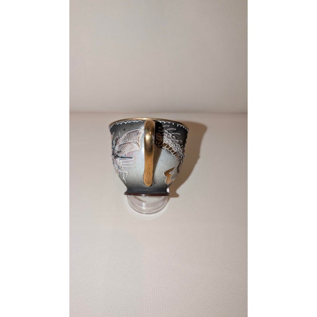 1940s Cup and Saucer With Dragon Print From Japan For Sale - Image 5 of 10