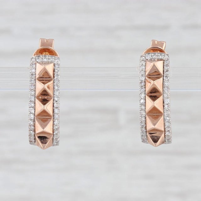 Gem: Natural Diamonds - 0.12 Total Carats, Single Cut, G - I Color, SI1 - I2 Clarity Metal: 14k Rose Gold Weight: 3.3...