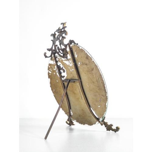 Art Nouveau Table Mirror with Bronze Frame For Sale - Image 11 of 18