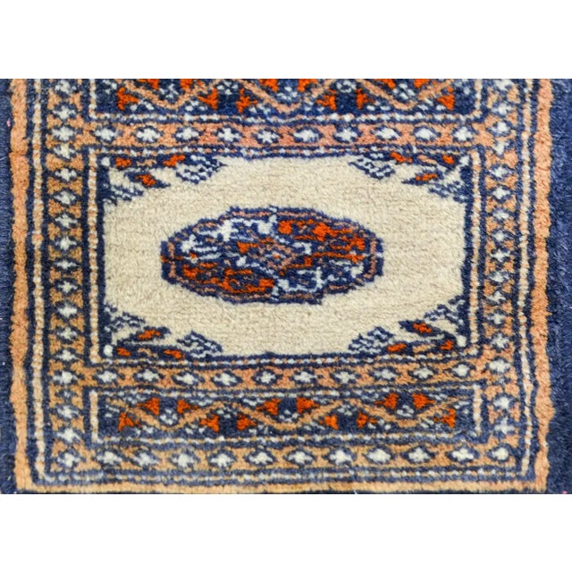 Petite Mid-20th Century Bakhara Rug For Sale In Chicago - Image 6 of 11