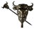 Antique Silver Plate Bovine Skewer: French Figural Food Ornament For Sale