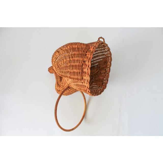 Vintage Wicker Elephant Head Towel or Scarf Holder For Sale - Image 9 of 10