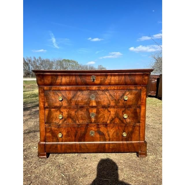 19th Century French Louis Philippe Burl Walnut Chest of Drawer / Commodes For Sale - Image 6 of 18