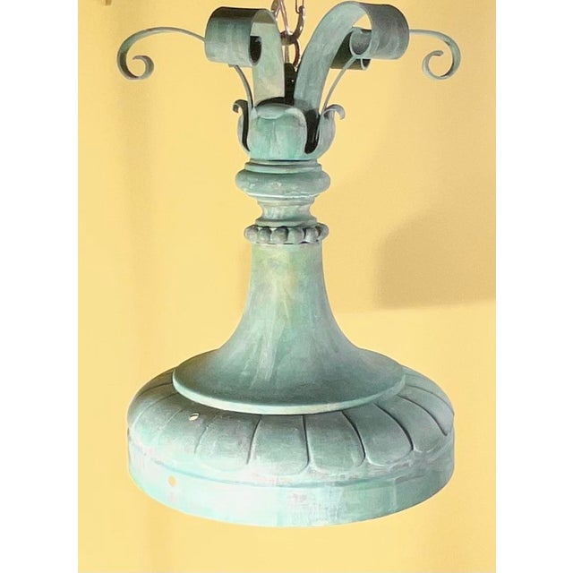 Exquisite 19th-Century Salvage Solid Copper Chandelier / Pendent For Sale - Image 4 of 14